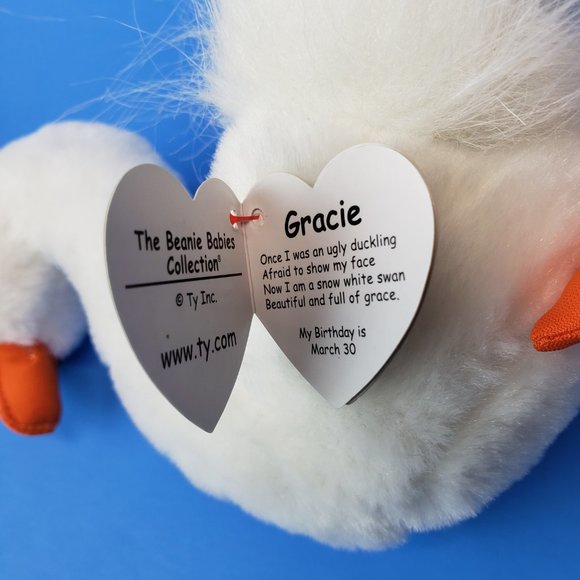"Gracie" the Swan VelveTy Beanie Baby - Picture 3 of 11